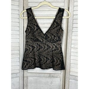 H&M Black Lace Tank Top Size 4 NWOT